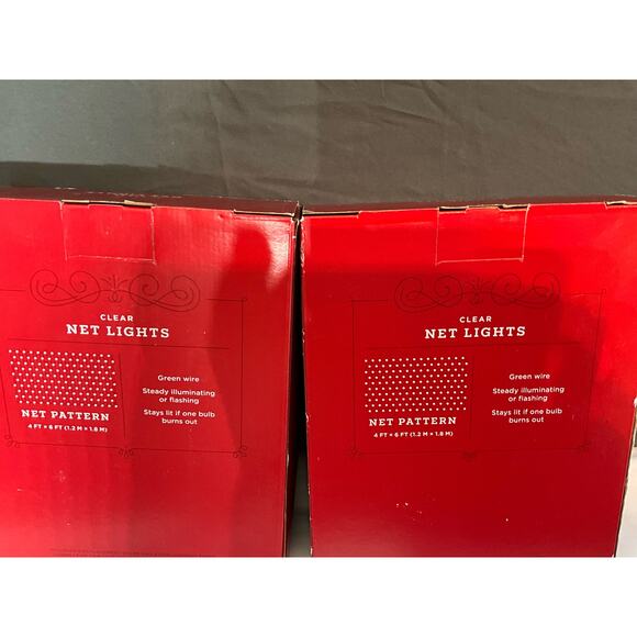 Holiday New in Box Set of 2 Wondershop 150 Count 4X6 Net Clear Light Green Wire - Picture 7 of 8
